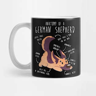 German Shepherd Dog Anatomy Mug